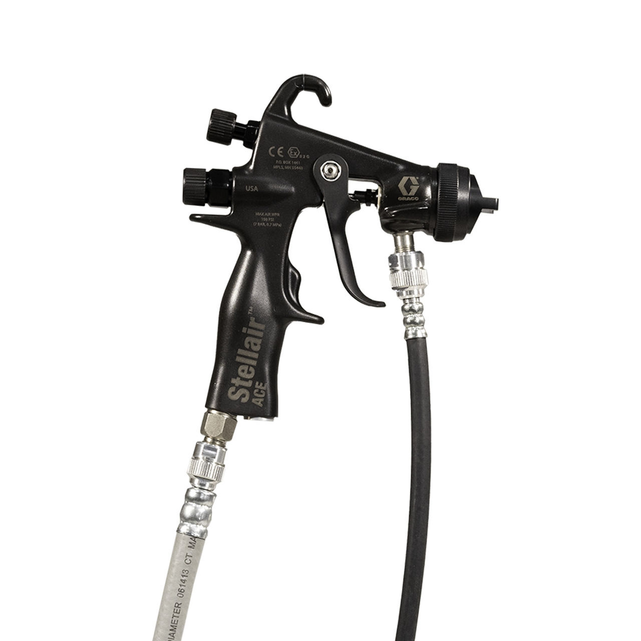 Stellair ACE Air Spray Gun with Hose, .042 in (1.1 mm) Nozzle Size