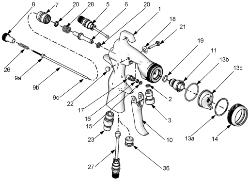 AirPro Pressure Feed Spray Gun with Stainless Steel Tip | Spray