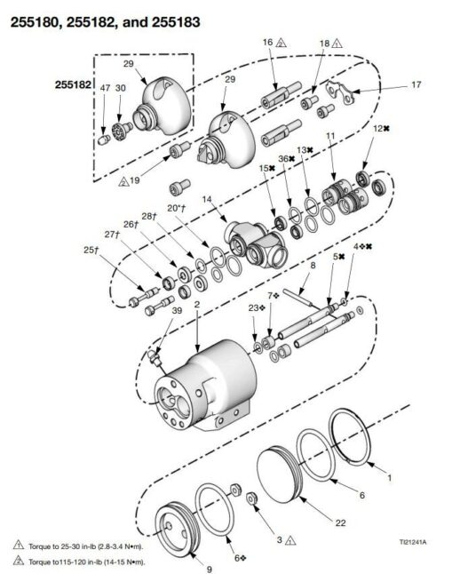 MD2 Dispense Valves exploded view