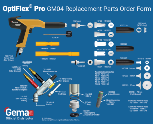 Opti Flex Pro GM04 Order Form